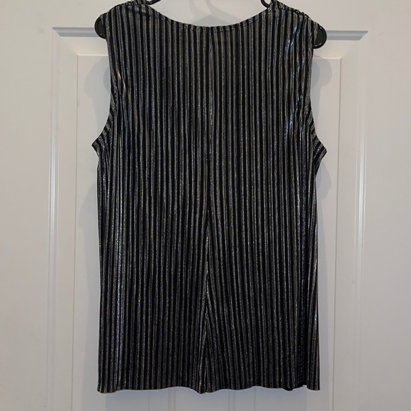 Tattoo Me black and silver shimmer tank top - Picture 4 of 6